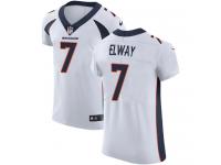 Nike John Elway Elite White Road Men's Jersey - NFL Denver Broncos #7 Vapor Untouchable