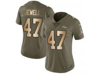 Nike Josey Jewell Limited Olive Gold Women's Jersey - NFL Denver Broncos #47 2017 Salute to Service