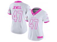 Nike Josey Jewell Limited White Pink Women's Jersey - NFL Denver Broncos #47 Rush Fashion