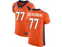 Nike Karl Mecklenburg Elite Orange Home Men's Jersey - NFL Denver Broncos #77 Vapor Untouchable