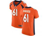 Nike Matt Paradis Elite Orange Home Men's Jersey - NFL Denver Broncos #61 Vapor Untouchable