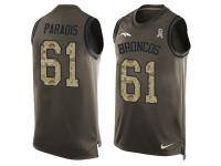 Nike Matt Paradis Green Men's Jersey - NFL Denver Broncos #61 Salute to Service Tank Top