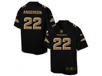 Nike Men Denver Broncos #22 C.J. Anderson Pro Line Black Super Bowl 50 Fashion Jersey