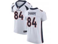 Nike Shannon Sharpe Elite White Road Men's Jersey - NFL Denver Broncos #84 Vapor Untouchable