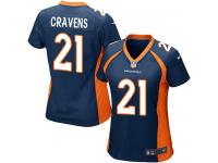 Nike Su'a Cravens Game Navy Blue Alternate Women's Jersey - NFL Denver Broncos #21