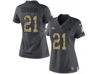 Nike Su'a Cravens Limited Black Women's Jersey - NFL Denver Broncos #21 2016 Salute to Service