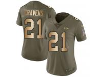 Nike Su'a Cravens Limited Olive Gold Women's Jersey - NFL Denver Broncos #21 2017 Salute to Service