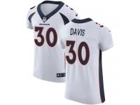 Nike Terrell Davis Elite White Road Men's Jersey - NFL Denver Broncos #30 Vapor Untouchable