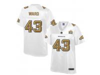 Nike Women Denver Broncos #43 T.J. Ward Pro Line White Super Bowl 50 Fashion Jersey