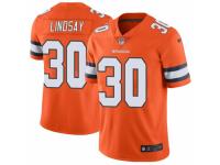 Phillip Lindsay Men's Denver Broncos Nike Color Rush Vapor Untouchable Jersey - Limited Orange