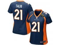 Super Bowl 50 #21 Aqib Talib Denver Broncos Alternate Jersey _ Nike Women's Navy Blue NFL Game