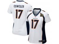 Super Bowl 50 Denver Broncos Brock Osweiler Women's Road Jersey - White Nike NFL #17 Game