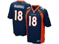 Super Bowl 50 Denver Broncos Peyton Manning Youth Alternate Jersey - Navy Blue Nike NFL #18 Game