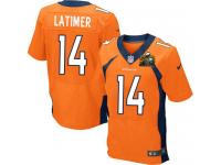 Super Bowl 50 Men Nike NFL Denver Broncos #14 Cody Latimer Authentic Elite Home Orange Jersey