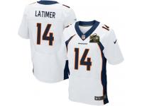 Super Bowl 50 Men Nike NFL Denver Broncos #14 Cody Latimer Authentic Elite Road White Jersey