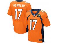 Super Bowl 50 Men Nike NFL Denver Broncos #17 Brock Osweiler Authentic Elite Home Orange Jersey