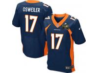 Super Bowl 50 Men Nike NFL Denver Broncos #17 Brock Osweiler Authentic Elite Navy Blue Jersey