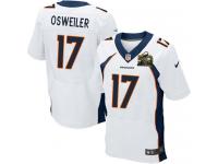 Super Bowl 50 Men Nike NFL Denver Broncos #17 Brock Osweiler Authentic Elite Road White Jersey