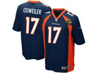 Super Bowl 50 Men Nike NFL Denver Broncos #17 Brock Osweiler Navy Blue Game Jersey