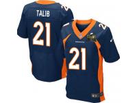 Super Bowl 50 Men Nike NFL Denver Broncos #21 Aqib Talib Authentic Elite Navy Blue Jersey