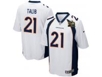 Super Bowl 50 Men Nike NFL Denver Broncos #21 Aqib Talib Road White Game Jersey