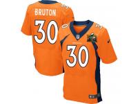 Super Bowl 50 Men Nike NFL Denver Broncos #30 David Bruton Authentic Elite Home Orange Jersey