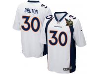 Super Bowl 50 Men Nike NFL Denver Broncos #30 David Bruton Road White Game Jersey