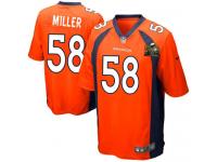 Super Bowl 50 Men Nike NFL Denver Broncos #58 Von Miller Home Orange Game Jersey