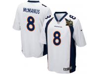 Super Bowl 50 Men Nike NFL Denver Broncos #8 Brandon McManus Road White Game Jersey