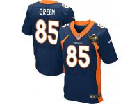 Super Bowl 50 Men Nike NFL Denver Broncos #85 Virgil Green Authentic Elite Navy Blue Jersey