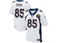 Super Bowl 50 Men Nike NFL Denver Broncos #85 Virgil Green Authentic Elite Road White Jersey