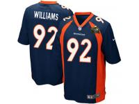 Super Bowl 50 Men Nike NFL Denver Broncos #92 Sylvester Williams Navy Blue Game Jersey