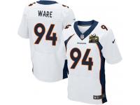 Super Bowl 50 Men Nike NFL Denver Broncos #94 DeMarcus Ware Authentic Elite Road White Jersey