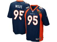 Super Bowl 50 Men Nike NFL Denver Broncos #95 Derek Wolfe Navy Blue Game Jersey