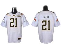 Super Bowl 50 Nike Denver Broncos #21 Aqib Talib Men Elite White Jerseys