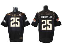 Super Bowl 50 Nike Denver Broncos #25 Chris Harris Jr Men Elite Black Jerseys