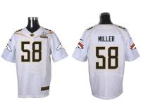 Super Bowl 50 Nike Denver Broncos #58 Von Miller Men Elite White Jerseys