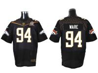 Super Bowl 50 Nike Denver Broncos #94 DeMarcus Ware Men Elite Black Jerseys