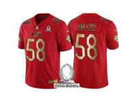 Women Denver Broncos #58 Von Miller AFC 2017 Pro Bowl Red Gold Limited Jersey