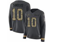 Women Nike Denver Broncos #10 Emmanuel Sanders Limited Black Salute to Service Therma Long Sleeve NFL Jersey