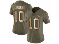 Women Nike Denver Broncos #10 Emmanuel Sanders Limited Olive/Gold 2017 Salute to Service NFL Jersey