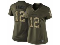 Women Nike Denver Broncos #12 Paxton Lynch Green Stitched NFL Limited Salute to Service Jersey