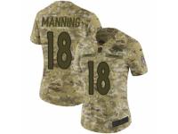 Women Nike Denver Broncos #18 Peyton Manning Limited Camo 2018 Salute to Service NFL Jersey