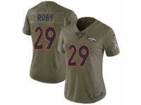 Women Nike Denver Broncos #29 Bradley Roby Limited Olive 2017 Salute to Service NFL Jersey