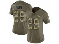 Women Nike Denver Broncos #29 Bradley Roby Limited Olive/Camo 2017 Salute to Service NFL Jersey