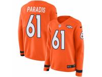 Women Nike Denver Broncos #61 Matt Paradis Limited Orange Therma Long Sleeve NFL Jersey