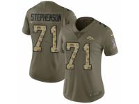 Women Nike Denver Broncos #71 Donald Stephenson Limited Olive/Camo 2017 Salute to Service NFL Jersey