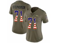 Women Nike Denver Broncos #71 Donald Stephenson Limited Olive/USA Flag 2017 Salute to Service NFL Jersey