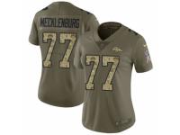 Women Nike Denver Broncos #77 Karl Mecklenburg Limited Olive/Camo 2017 Salute to Service NFL Jersey