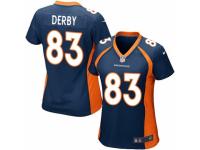 Women Nike Denver Broncos #83 A.J. Derby Game Navy Blue Alternate NFL Jersey